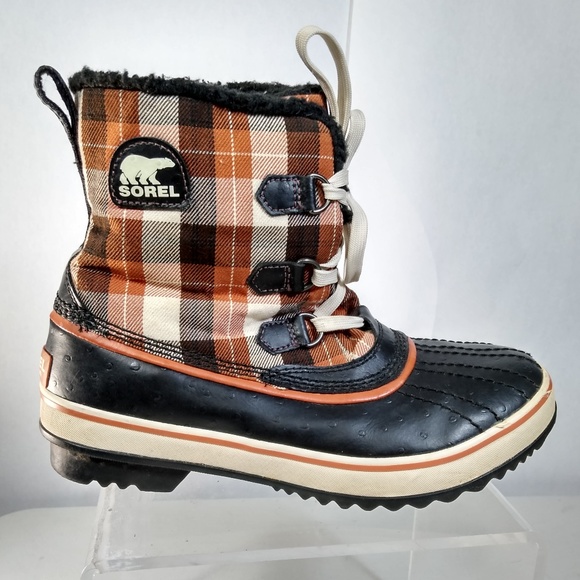 sorel plaid duck boots